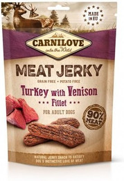 Produktbild von CARNILOVE Jerky turkey with venison fillet 100g