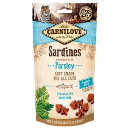 Produktbild von Carnilove Katzensnack Semi-Moist Sardine mit Petersilie - 12 x 50 g