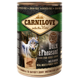 Produktbild von Carnilove Nassfutter für Hunde Adult Ente & Fasan - 6 x 400 g