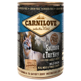 Produktbild von Carnilove Nassfutter für Hunde Adult Lachs & Truthahn - 6 x 400 g