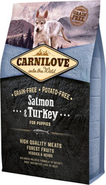 Produktbild von CARNILOVE Puppy Salmon & Turkey Hundetrockenfutter Sparpaket 2 x 4 Kilogramm