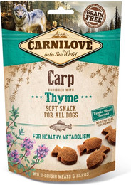 Produktbild von CARNILOVE Soft Snack 200 Gramm Hundesnacks Sparpaket 10 x 200 Gramm Carp & Thyme