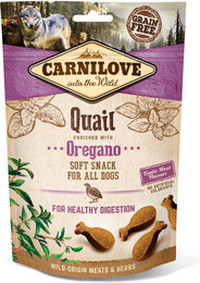 Produktbild von CARNILOVE Soft Snack 200 Gramm Hundesnacks Sparpaket 10 x 200 Gramm Quail & Oregano