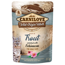 Produktbild von Carnilove Wild-Origin Fillets Rich in Trout für ausgewachsene Katzen - 24 x 85 g