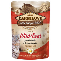 Produktbild von Carnilove Wild-Origin Fillets Rich in Wild Boar Adult Cats - 24 x 85 g