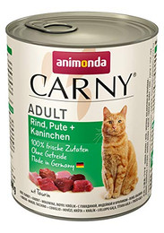 Produktbild von Carny Katzen Nassfutter Rind, Pute & Kaninchen - 6 x 800 g