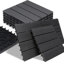 Produktbild von Casaria WPC Fliesen Klassik Anthrazit 30x30cm