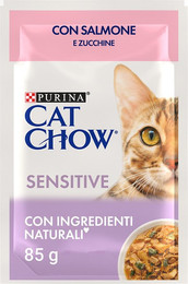 Produktbild von Cat Chow Sensitive Lachs & Zucchini Nassfutter für Katzen - 52 x 85 g
