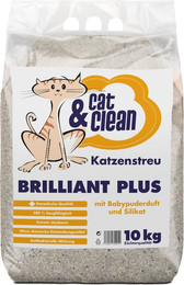 Produktbild von Cat & Clean Brilliant Plus mit Silikat und Babypuderduft - 2 x 10 kg