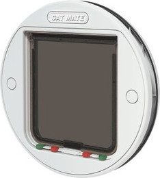 Produktbild von Cat Mate Große Katzenklappe für Glas und Wandmontage mit manueller 4-Wege-Verriegelung – Weiß (357W)