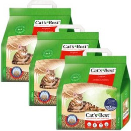 Produktbild von Cat's Best Original Katzenstreu - 3 x 4,3 kg