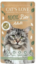 Produktbild von CAT'S LOVE Bio Nassfutter Katze Adult Ente in Gelee - 6 x 100 g