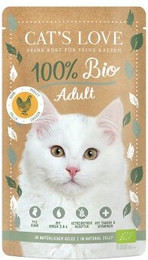 Produktbild von CAT'S LOVE Bio Nassfutter Katze Adult in Gelee Huhn - 6 x 100 g