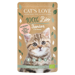 Produktbild von CAT'S LOVE Junior Bio Geflügel Katzenfutter - 6 x 100 g