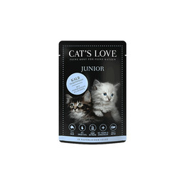 Produktbild von Cat's Love Junior Nassfutter Kalb - 12 x 85 g
