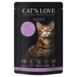 Produktbild von Cat's Love Katzen Nassfutter Adult Lachs & Huhn Mix - 12 x 85 g