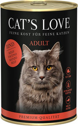 Produktbild von CAT's LOVE Katzen Nassfutter Adult Rind Pur - 6 x 400 g
