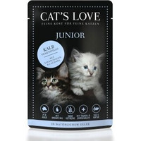 Produktbild von CAT'S LOVE Katzenfutter Junior Kalb mit Eierschalen und Lachsöl - 48 x 85 g