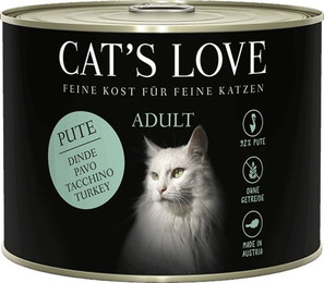 Produktbild von Cat’s Love Nassfutter Classic Pute Pur mit Lachsöl und Katzengamander - 6 x 200 g