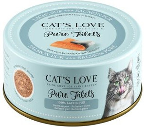 Produktbild von CAT'S LOVE Nassfutter Katze Adult Pure Filets Lachs - 6 x 100 g
