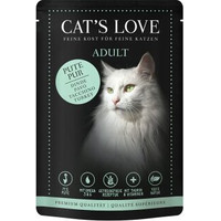 Produktbild von CAT'S LOVE Nassfutter Katze Adult Pute pur mit Lachsöl und Katzengamander - 12 x 85 g