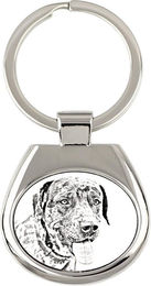 Produktbild von Catahoula Leopard Dog, Catahoula Cur - keychain with a dog, keychain with a print, personalized pendant from the Art-Dog brand silber