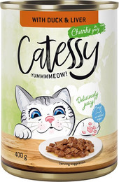 Produktbild von Catessy Häppchen in Sauce mit Ente und Leber - 12 x 400 g