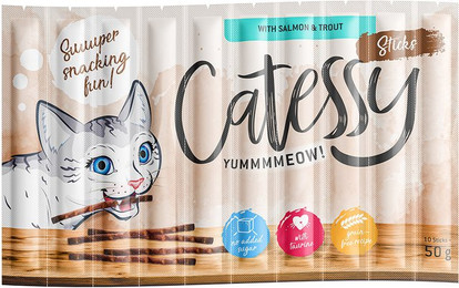 Produktbild von Catessy Sticks mit Lachs & Forelle - 150 x 5 g