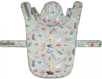 Produktbild von Cath Kidston Hunderegenmantel mit Fleece-Innenfutter und Lederetikett XS schwarz