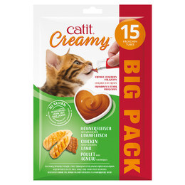 Produktbild von Catit Creamy Huhn & Lamm Leckpaste für Katzen - 15 x 10 g