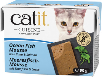 Produktbild von Catit Cuisine Mousse mit Meeresfisch, Thunfisch und Lachs - 12 x 90 g