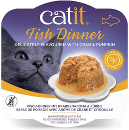 Produktbild von Catit Dinner Fisch mit Krabbengeschmack & Kürbis 80 g