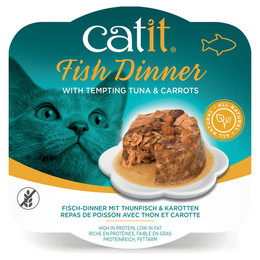 Produktbild von Catit Dinner Fisch mit Thunfisch & Karotte 80 g