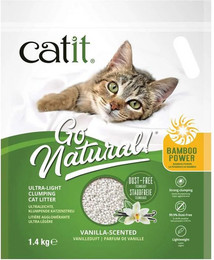 Produktbild von Catit Go Natural! Bambus Streu Vanille - Sparpaket: 2 x 1,4 kg