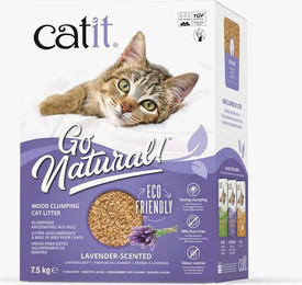 Produktbild von Catit Go Natural! Katzenstreu Holzeinstreu Lavendel - 15 l