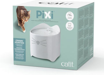 Produktbild von Catit Pixi Keramiktrinkbrunnen, weiß - Trinkbrunnen 1,7 l