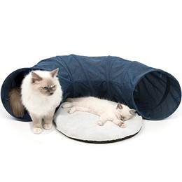 Produktbild von Catit Vesper Tunnel für Katzen mit Schlafkissen blau - 1 Stk.