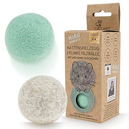 Produktbild von CATLABS Katzenspielzeug Flinke Filzbälle 2er-Pack