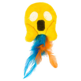 Catmoji Spielzeug mit Federn für Katzen Emoji Cat Spooky mit Madnip - 6 cm – Bild 1 von 2