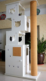 Produktbild von CatS Design 2 in 1 Kratzbaum & Katzentoilette Weiß