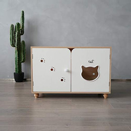Produktbild von CatS Design Katzentoilette Schrank Eiche-Weiß