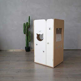 Produktbild von CatS Design Katzentoilette Schrank Eiche-Weiß