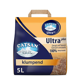Produktbild von Catsan Katzenstreu Ultra plus klumpend ohne Duftstoffe - 5 l
