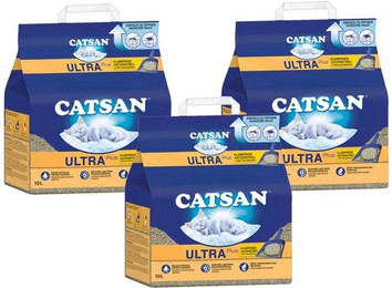 Produktbild von CATSAN Katzenstreu Ultra Plus Klumpstreu - 3 x 10 l