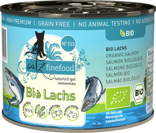 Produktbild von Catz Finefood Bio No. 513 Bio-Lachs Katzenfutter nass - 6 x 200 g
