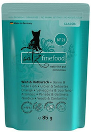 Produktbild von catz finefood Classic 16 x 85g Katzennassfutter No.21 Wild & Barsch