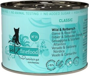 Produktbild von Catz finefood Classic Adult No. 21 Wild und Rotbarsch Nassfutter Katze - 24 x 200 g
