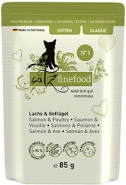 Produktbild von Catz finefood Classic Kitten Lachs und Geflügel - 64 x 85 g