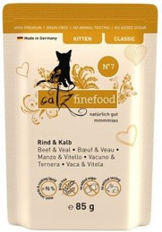 Produktbild von Catz finefood Classic Kitten No. 7 Rind und Kalb Nassfutter Katze - 16 x 85 g