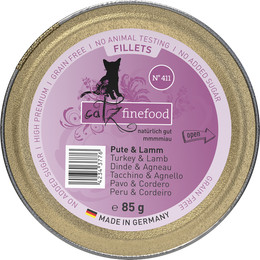 Produktbild von catz finefood Fillets N°411 Pute & Lamm in Jelly - 12 x 85 g